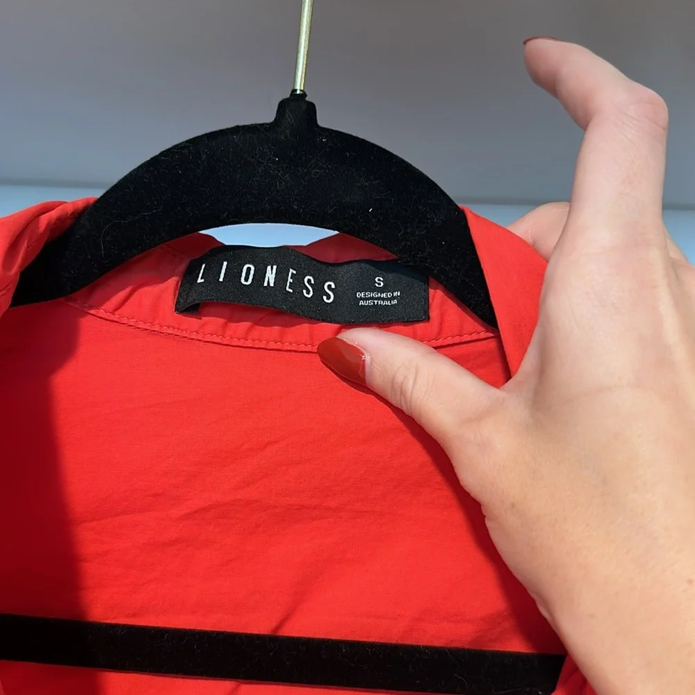 Red button down - Picture 2 of 2